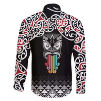 Kia Kaha Te Reo Maori Family Matching Long Sleeve Bodycon Dress and Hawaiian Shirt 50 Years Mo Ake Tonu Te Reo LT7 - Polynesian Pride