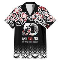 Kia Kaha Te Reo Maori Family Matching Mermaid Dress and Hawaiian Shirt 50 Years Mo Ake Tonu Te Reo LT7 Dad's Shirt - Short Sleeve Black - Polynesian Pride