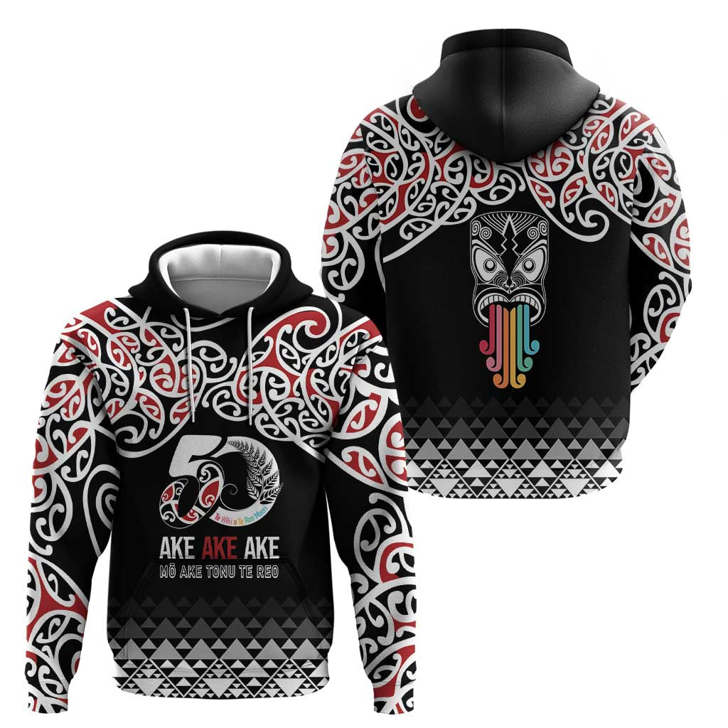 Kia Kaha Te Reo Maori Hoodie 50 Years Mo Ake Tonu Te Reo - Polynesian Pride