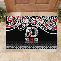 Kia Kaha Te Reo Maori Rubber Doormat 50 Years Mo Ake Tonu Te Reo - Polynesian Pride
