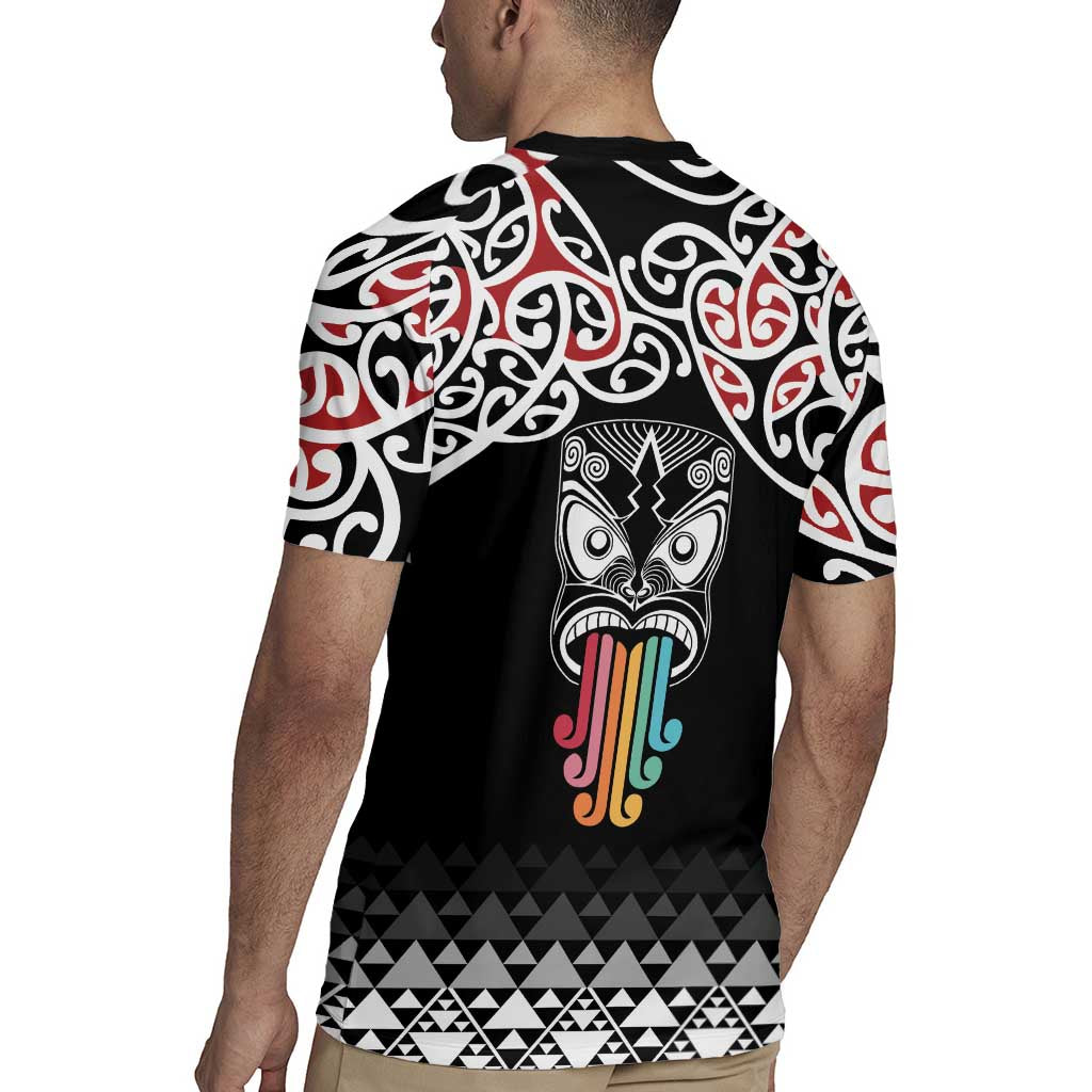 Kia Kaha Te Reo Maori Rugby Jersey 50 Years Mo Ake Tonu Te Reo - Polynesian Pride