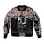 Kia Kaha Te Reo Maori Sleeve Zip Bomber Jacket 50 Years Mo Ake Tonu Te Reo - Polynesian Pride