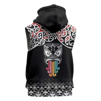 Kia Kaha Te Reo Maori Sleeveless Zip Hoodie 50 Years Mo Ake Tonu Te Reo - Polynesian Pride