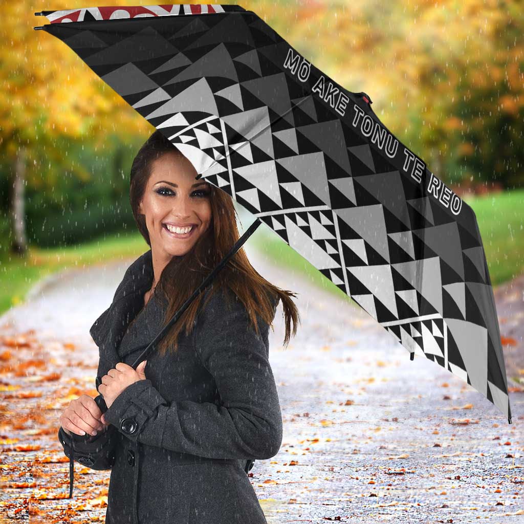 Kia Kaha Te Reo Maori Umbrella 50 Years Mo Ake Tonu Te Reo - Polynesian Pride