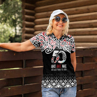 Kia Kaha Te Reo Maori Women Polo Shirt 50 Years Mo Ake Tonu Te Reo - Polynesian Pride