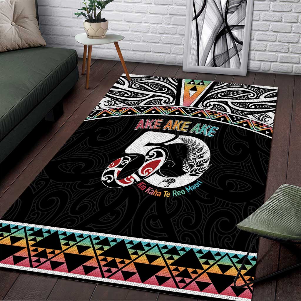 50 Years Kia Kaha Te Reo Maori Area Rug Ake Ake Ake! - Polynesian Pride