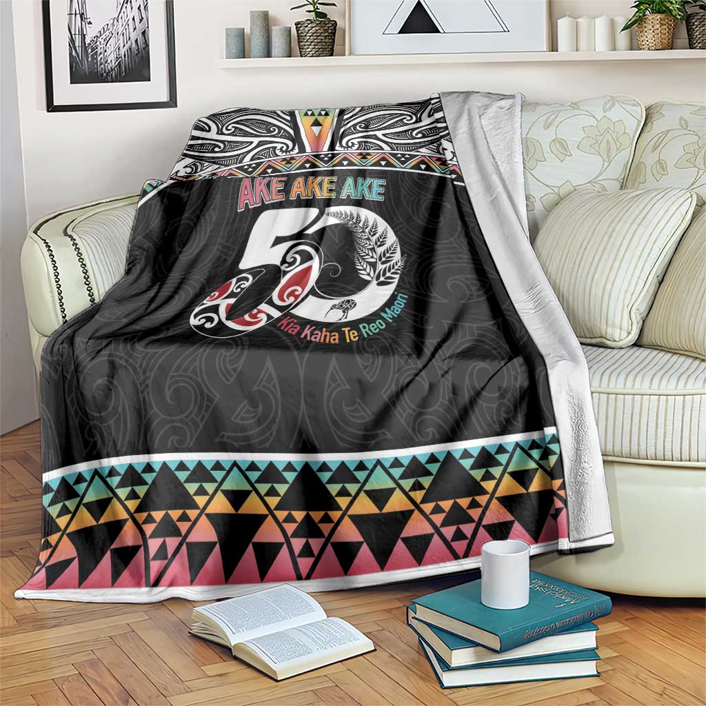 50 Years Kia Kaha Te Reo Maori Blanket Ake Ake Ake! - Polynesian Pride