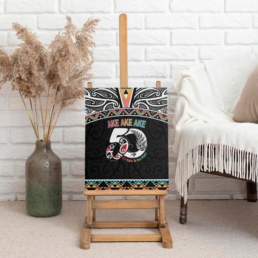 50 Years Kia Kaha Te Reo Maori Canvas Wall Art Ake Ake Ake! - Polynesian Pride