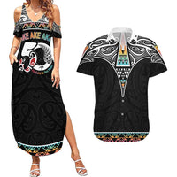 50 Years Kia Kaha Te Reo Maori Couples Matching Summer Maxi Dress and Hawaiian Shirt Ake Ake Ake! - Polynesian Pride