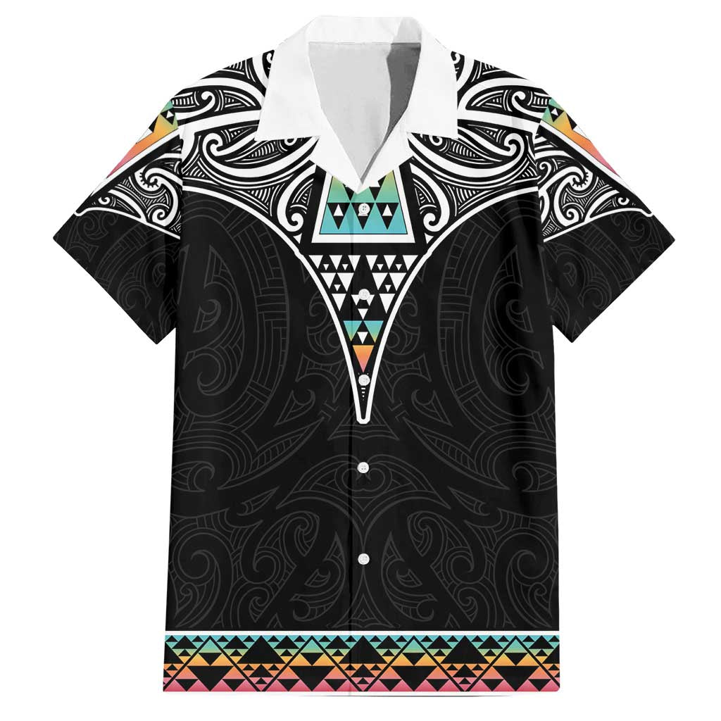 50 Years Kia Kaha Te Reo Maori Family Matching Long Sleeve Bodycon Dress and Hawaiian Shirt Ake Ake Ake! LT7 Dad's Shirt - Short Sleeve White - Polynesian Pride