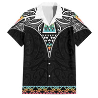 50 Years Kia Kaha Te Reo Maori Family Matching Long Sleeve Bodycon Dress and Hawaiian Shirt Ake Ake Ake! LT7 Dad's Shirt - Short Sleeve White - Polynesian Pride