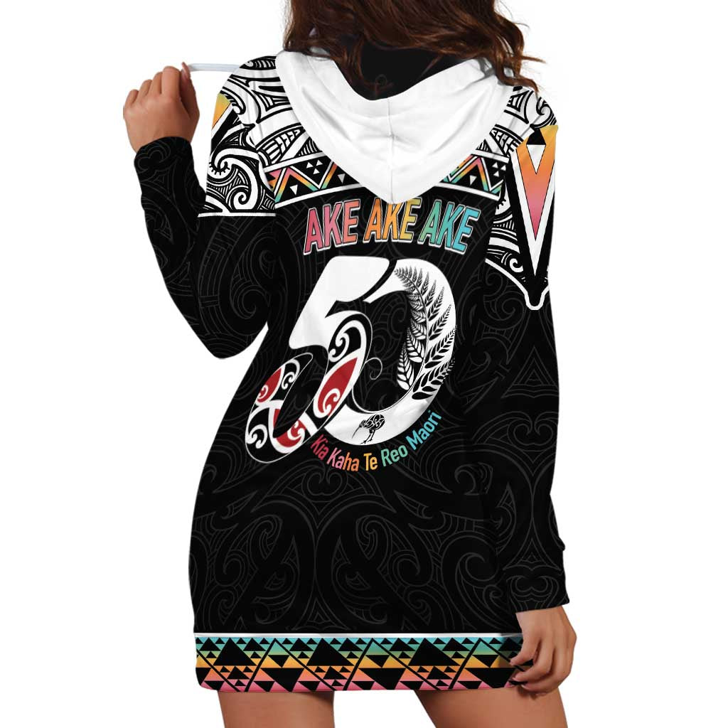 50 Years Kia Kaha Te Reo Maori Hoodie Dress Ake Ake Ake! - Polynesian Pride