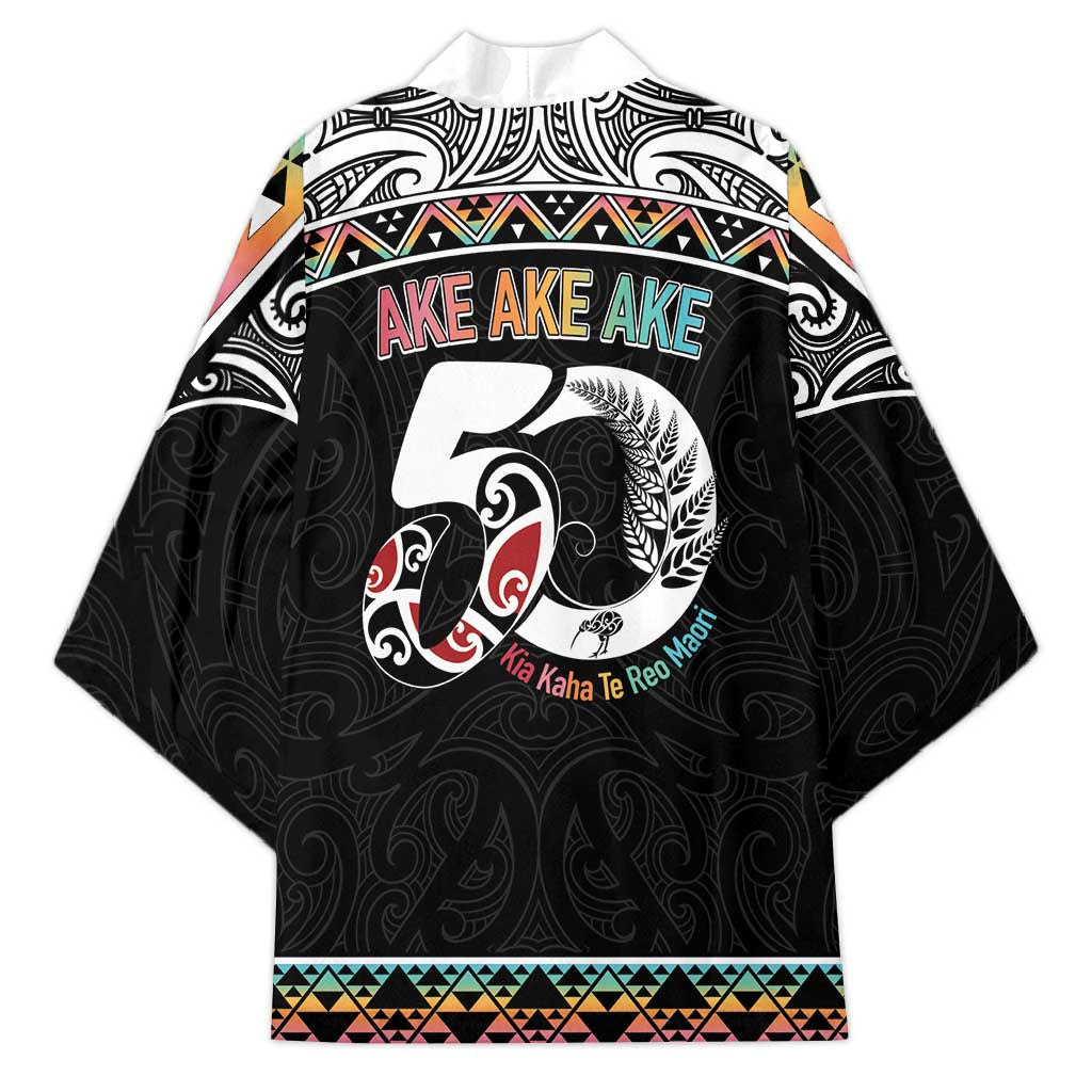 50 Years Kia Kaha Te Reo Maori Kimono Ake Ake Ake! - Polynesian Pride