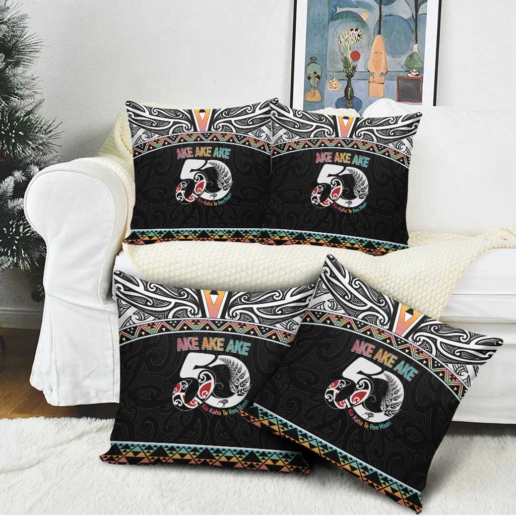 50 Years Kia Kaha Te Reo Maori Pillow Cover Ake Ake Ake! - Polynesian Pride