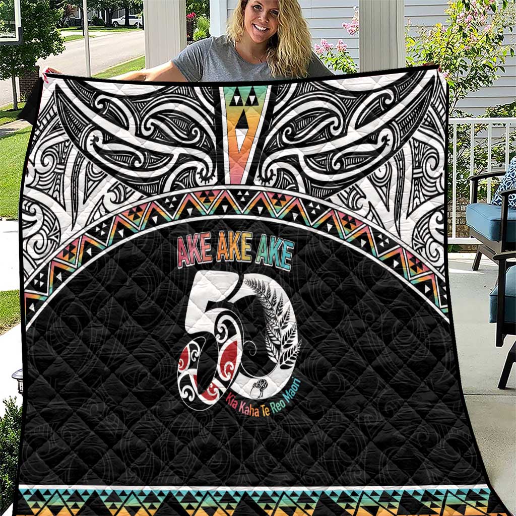 50 Years Kia Kaha Te Reo Maori Quilt Ake Ake Ake! - Polynesian Pride