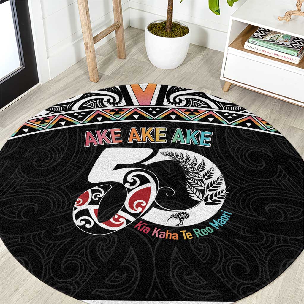 50 Years Kia Kaha Te Reo Maori Round Carpet Ake Ake Ake! - Polynesian Pride