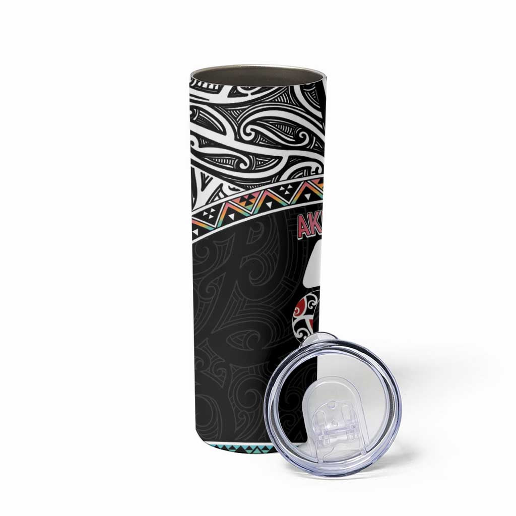 50 Years Kia Kaha Te Reo Maori Skinny Tumbler Ake Ake Ake! - Polynesian Pride
