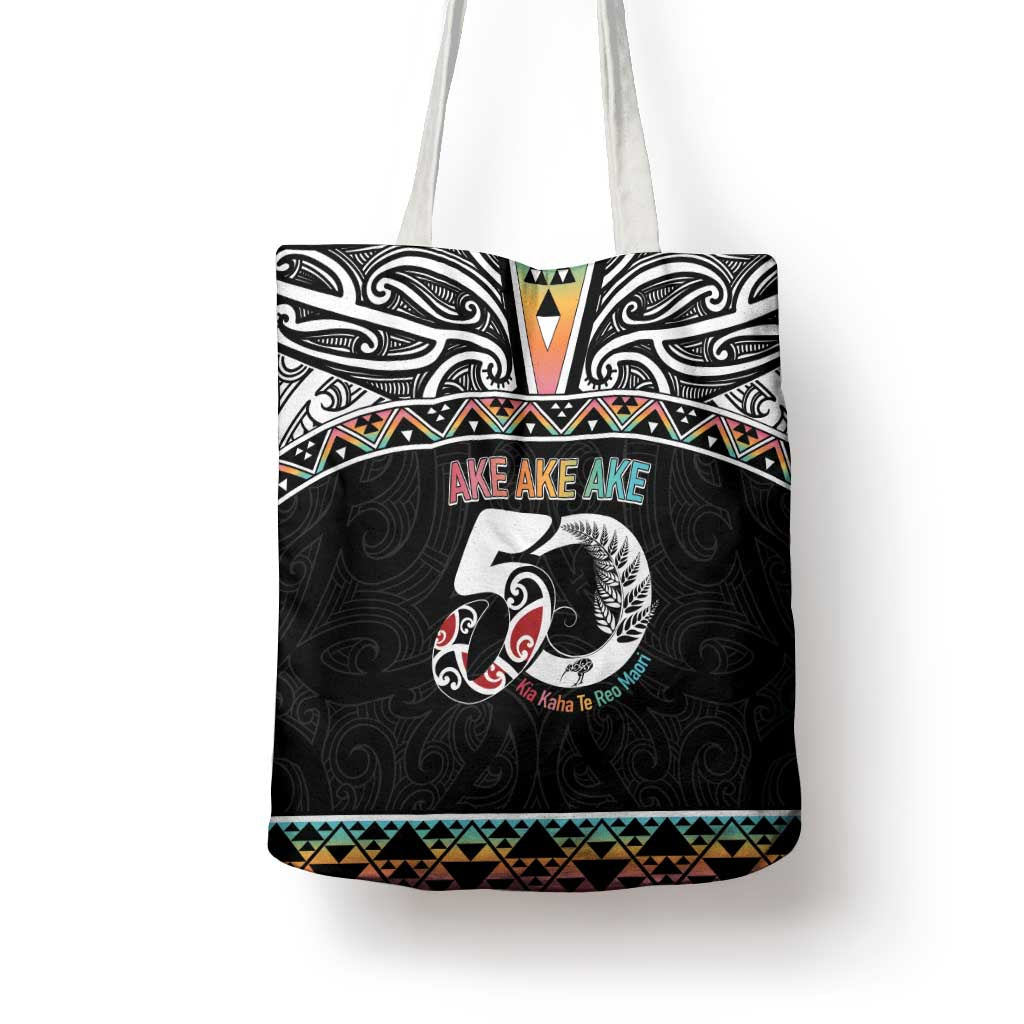 50 Years Kia Kaha Te Reo Maori Tote Bag Ake Ake Ake! - Polynesian Pride