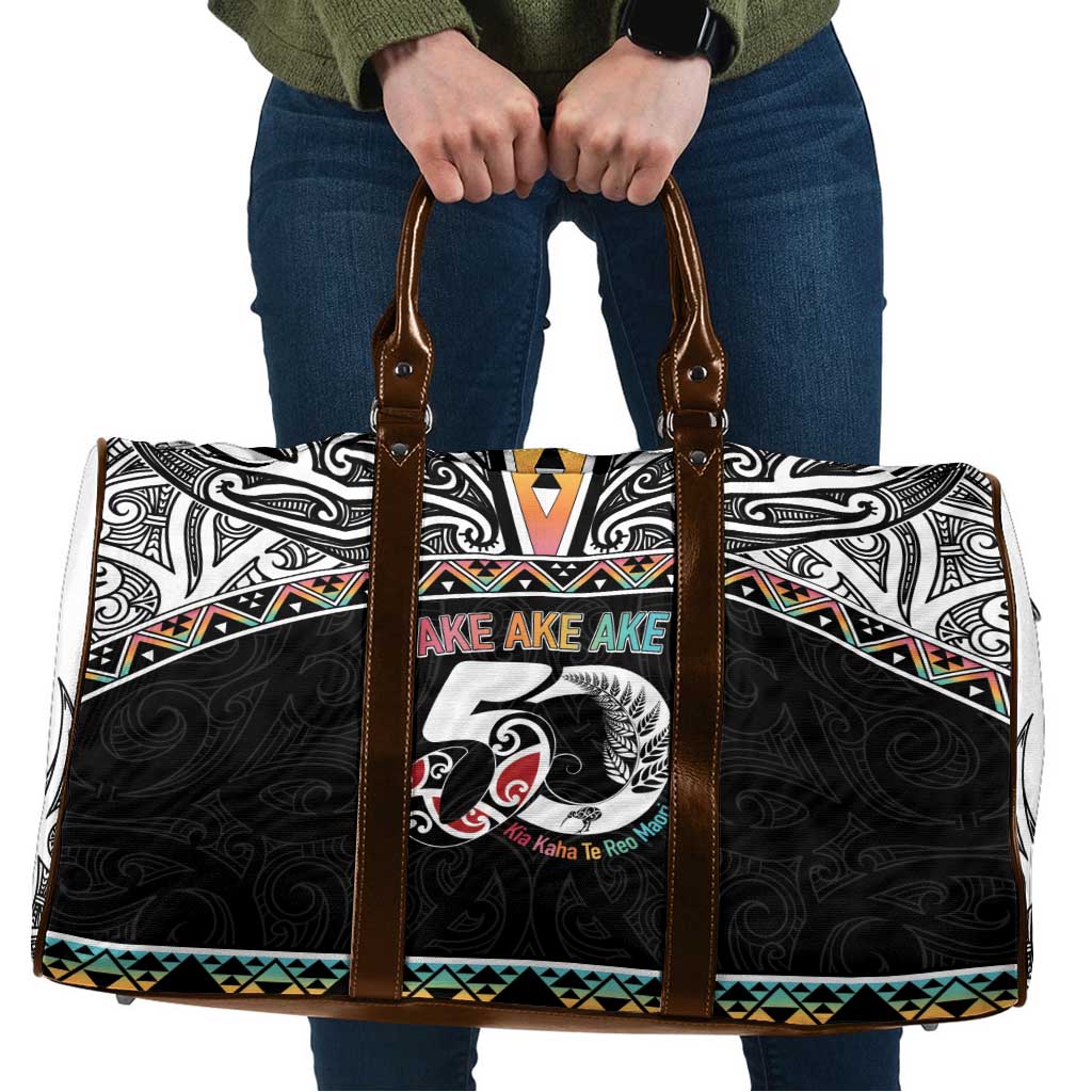 50 Years Kia Kaha Te Reo Maori Travel Bag Ake Ake Ake! - Polynesian Pride