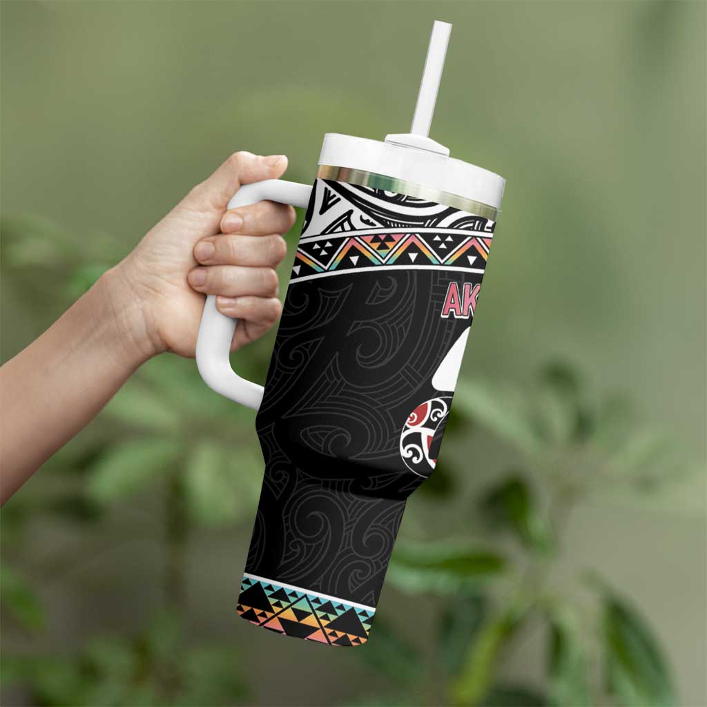 50 Years Kia Kaha Te Reo Maori Tumbler With Handle Ake Ake Ake! - Polynesian Pride