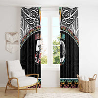 50 Years Kia Kaha Te Reo Maori Window Curtain Ake Ake Ake! - Polynesian Pride