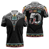 50 Years Kia Kaha Te Reo Maori Zipper Polo Shirt Ake Ake Ake! - Polynesian Pride