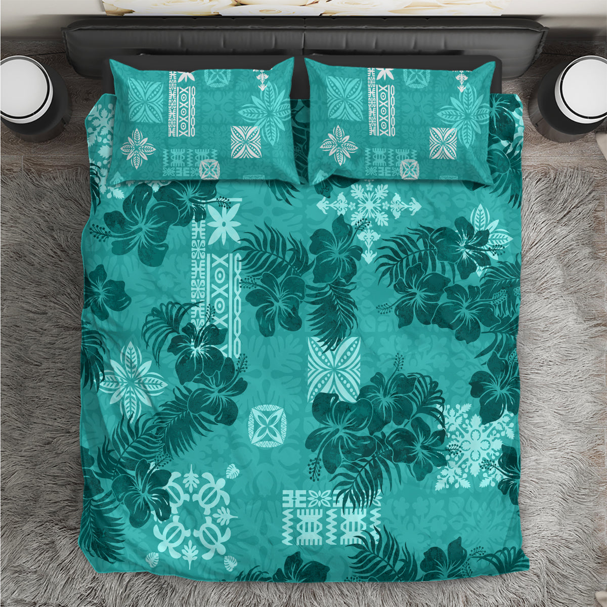 vintage-hawaii-bedding-set-hibiscus-mix-hawaiian-quilt-patches-teal