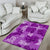 Hawaii Tapa Area Rug Hibiscus Mix Hawaiian Quilt Patches - Violet LT7 - Polynesian Pride