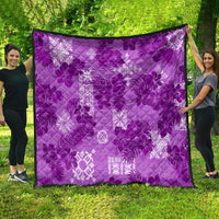 Hawaii Tapa Quilt Hibiscus Mix Hawaiian Quilt Patches - Violet LT7 - Polynesian Pride