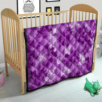 Hawaii Tapa Quilt Hibiscus Mix Hawaiian Quilt Patches - Violet LT7 - Polynesian Pride