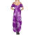 Hawaii Tapa Summer Maxi Dress Hibiscus Mix Hawaiian Quilt Patches - Violet LT7 - Polynesian Pride