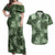 Hawaii Tapa Couples Matching Off Shoulder Maxi Dress and Hawaiian Shirt Hibiscus Mix Hawaiian Quilt Patches - Sage Green LT7 Sage Green - Polynesian Pride