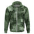 Hawaii Tapa Hoodie Hibiscus Mix Hawaiian Quilt Patches - Sage Green LT7 Zip Hoodie Sage Green - Polynesian Pride