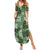 Hawaii Tapa Summer Maxi Dress Hibiscus Mix Hawaiian Quilt Patches - Sage Green LT7 Women Sage Green - Polynesian Pride