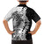 Polynesian Plumeria Lei Family Matching Mermaid Dress and Hawaiian Shirt with Hammerhead Shark