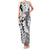 Polynesian Plumeria Lei Family Matching Tank Maxi Dress and Hawaiian Shirt with Hammerhead Shark