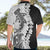 Polynesian Plumeria Lei Hawaiian Shirt with Hammerhead Shark