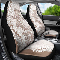 Polynesian Beige Plumeria Lei Car Seat Cover with Hammerhead Shark LT7 - Polynesian Pride
