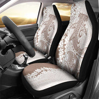 Polynesian Beige Plumeria Lei Car Seat Cover with Hammerhead Shark LT7 - Polynesian Pride