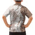 Polynesian Beige Plumeria Lei Family Matching Mermaid Dress and Hawaiian Shirt with Hammerhead Shark