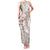 Polynesian Beige Plumeria Lei Family Matching Tank Maxi Dress and Hawaiian Shirt with Hammerhead Shark