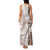 Polynesian Beige Plumeria Lei Family Matching Tank Maxi Dress and Hawaiian Shirt with Hammerhead Shark