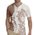 Polynesian Beige Plumeria Lei Rugby Jersey with Hammerhead Shark