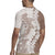 Polynesian Beige Plumeria Lei Rugby Jersey with Hammerhead Shark