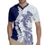 Polynesian Navy Blue Plumeria Lei Rugby Jersey with Hammerhead Shark