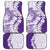 Polynesian Purple Plumeria Lei Car Mats with Hammerhead Shark