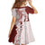 Polynesian Crimson Plumeria Lei Family Matching Puletasi and Hawaiian Shirt with Hammerhead Shark