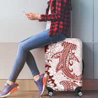 Polynesian Crimson Plumeria Lei Luggage Cover with Hammerhead Shark LT7 - Polynesian Pride