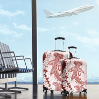 Polynesian Crimson Plumeria Lei Luggage Cover with Hammerhead Shark LT7 - Polynesian Pride