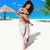 Polynesian Crimson Plumeria Lei Sarong with Hammerhead Shark